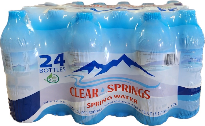 Clear Springs Spring Water 16.9oz/24 pack